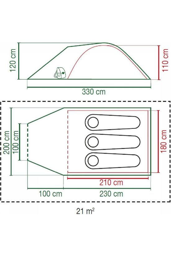 Coleman Tent Pingora Blackout Green/Black