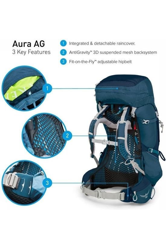 Osprey Rugzak Aura AG 65 mid blue