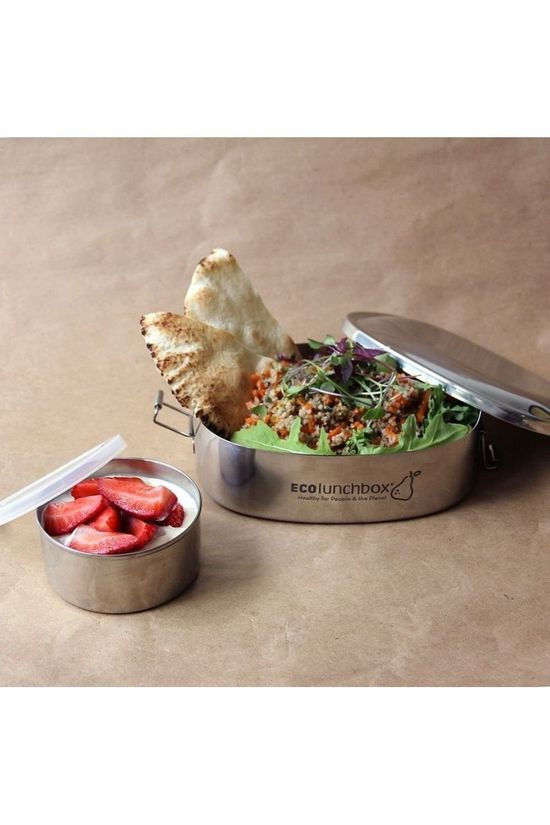 Ecolunchbox Voorraadpot Oval silver