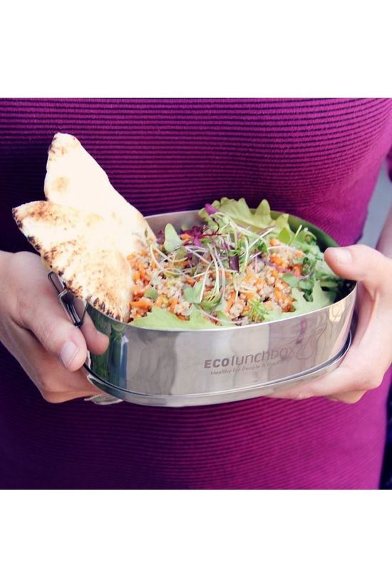 Ecolunchbox Voorraadpot Oval silver