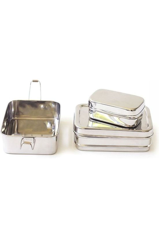Ecolunchbox Boîte Trois-dans-un silver