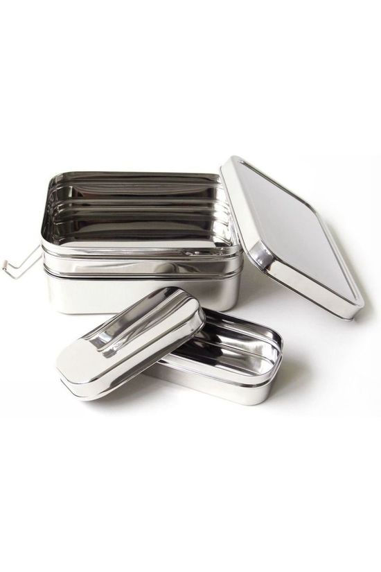 Ecolunchbox Voorraadpot Three-In-One Giant silver