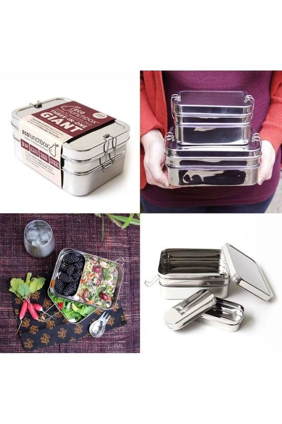 Ecolunchbox Voorraadpot Three-In-One Giant silver