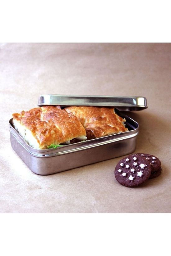 Ecolunchbox Voorraadpot Rectangle silver