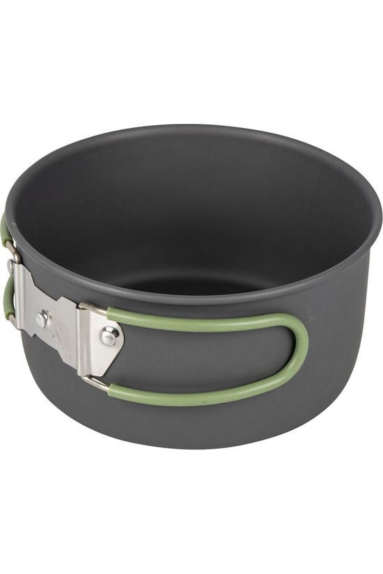 Bo-Camp Pannenset Hard Anodized 4-Dl dark grey/mid red