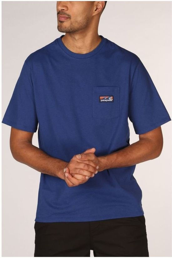 Patagonia T-Shirt Boardshort Label blue