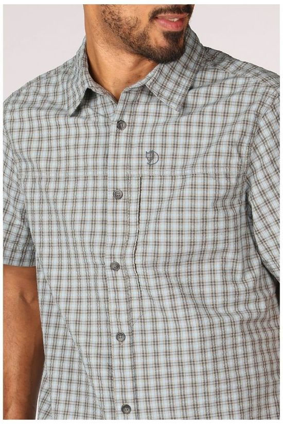 Fjällräven Hemd Svante Seersucker mid grey
