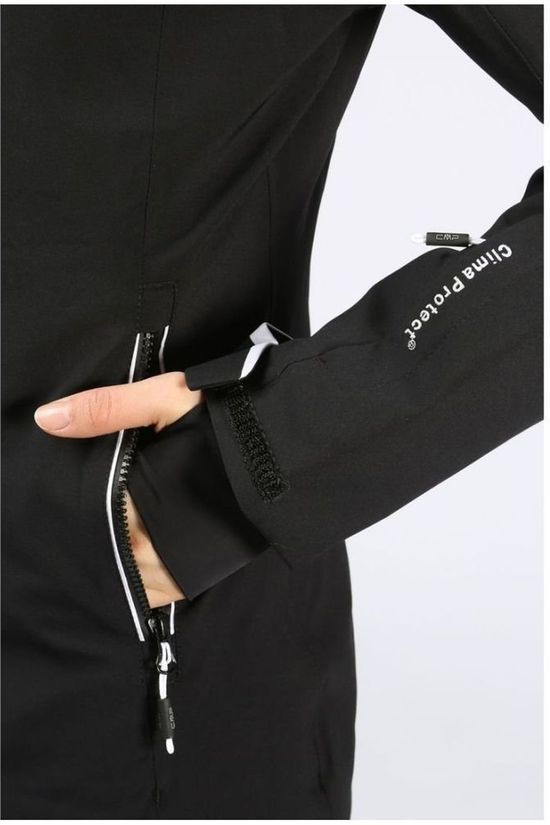 CMP Jas Wmn Zip Hood Stretch Black