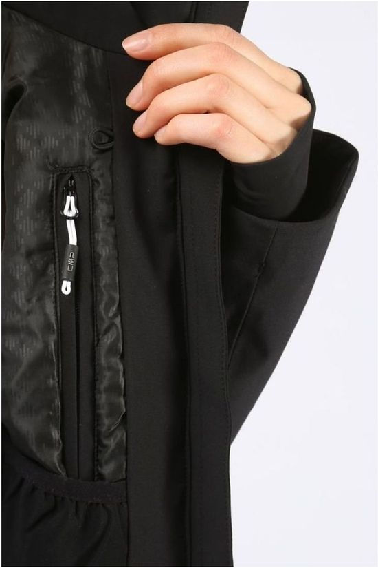 CMP Jas Wmn Zip Hood Stretch Black