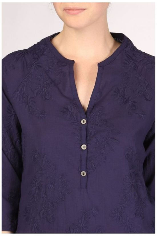 Royal Robbins Hemd Oasis Tunic II 3/4 Sleeve Navy Blue