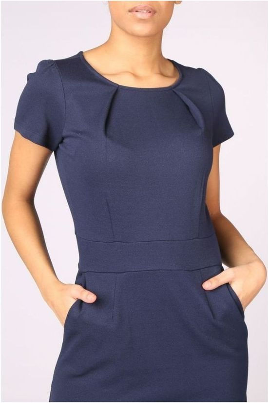 King Louie Robe Mona Milano Crepe dark blue