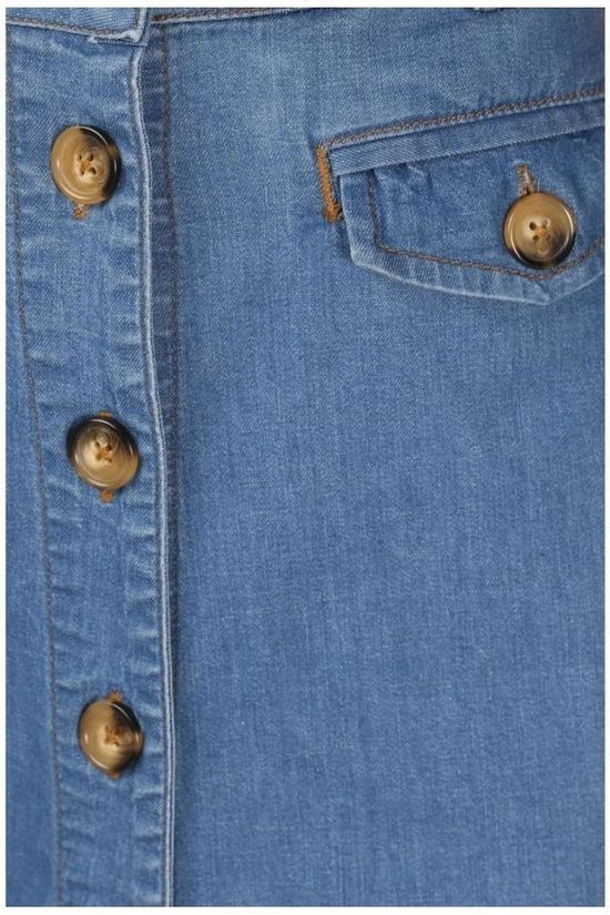 King Louie Jupe Caroll Chambray mid blue