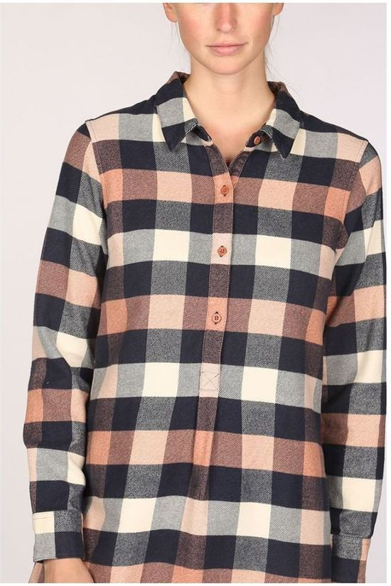 Patagonia Blouse Fjord Dress blue/mid pink