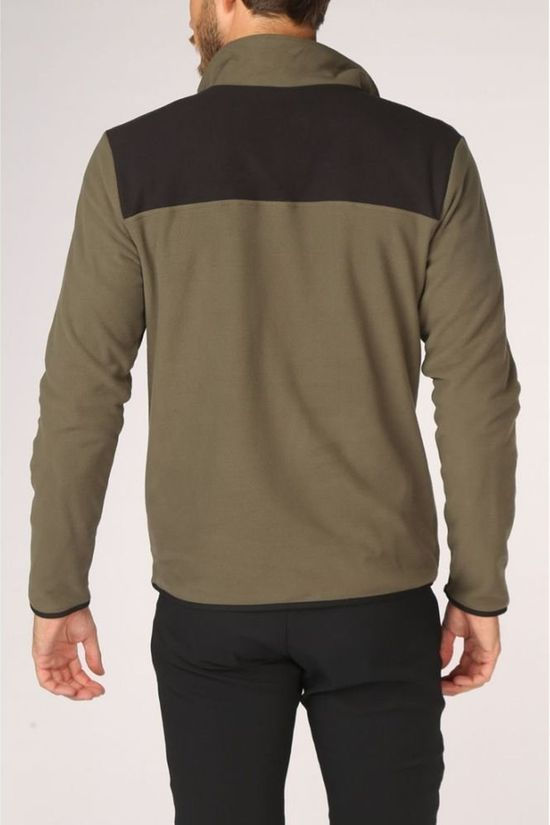The North Face Trui Tka Glacier Snap-Neck Dark Khaki/Black