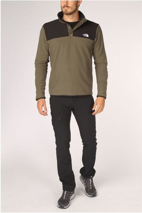 The North Face Trui Tka Glacier Snap-Neck Dark Khaki/Black