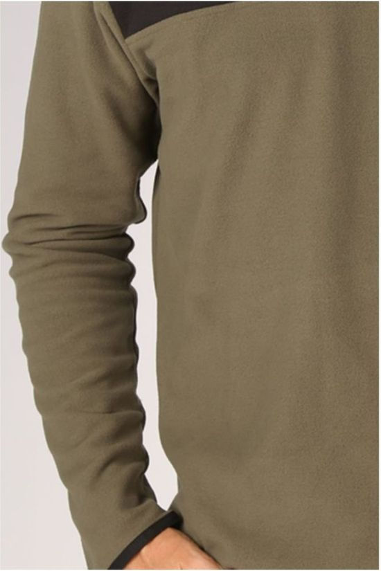 The North Face Trui Tka Glacier Snap-Neck Dark Khaki/Black