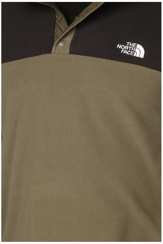 The North Face Trui Tka Glacier Snap-Neck Dark Khaki/Black