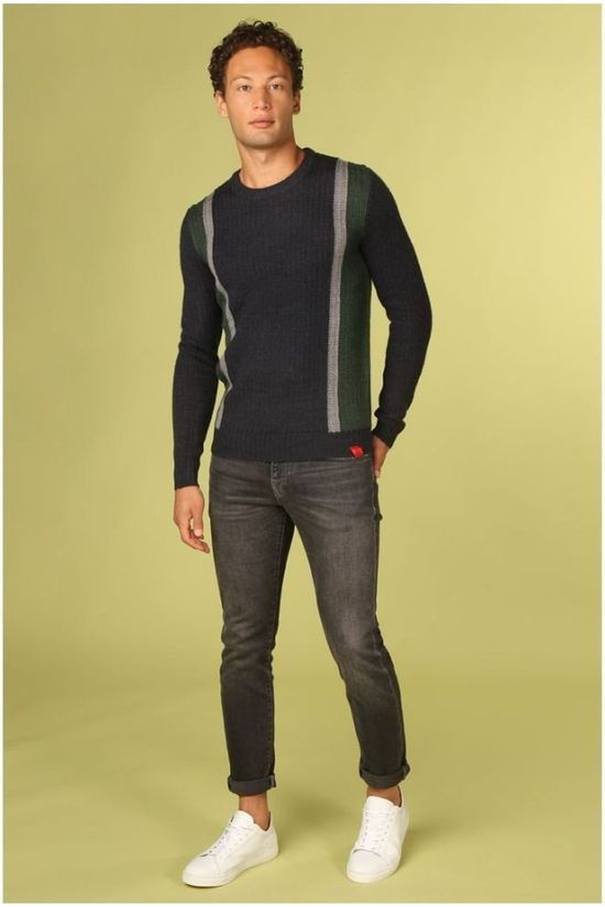 Antwrp Trui 1902-Bkw023 dark blue/dark green