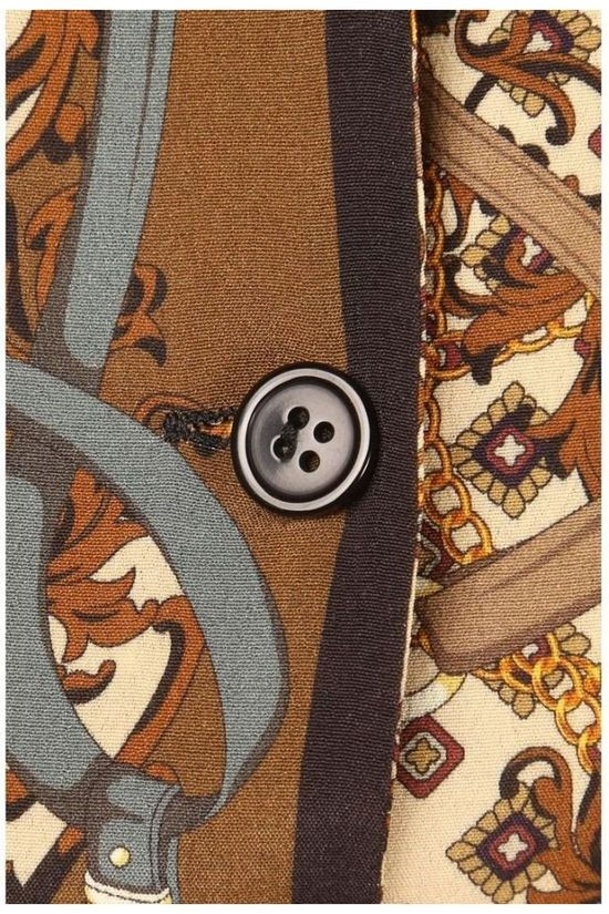 La Fée Maraboutée Hemd FC1174 Camel Brown/Ecru