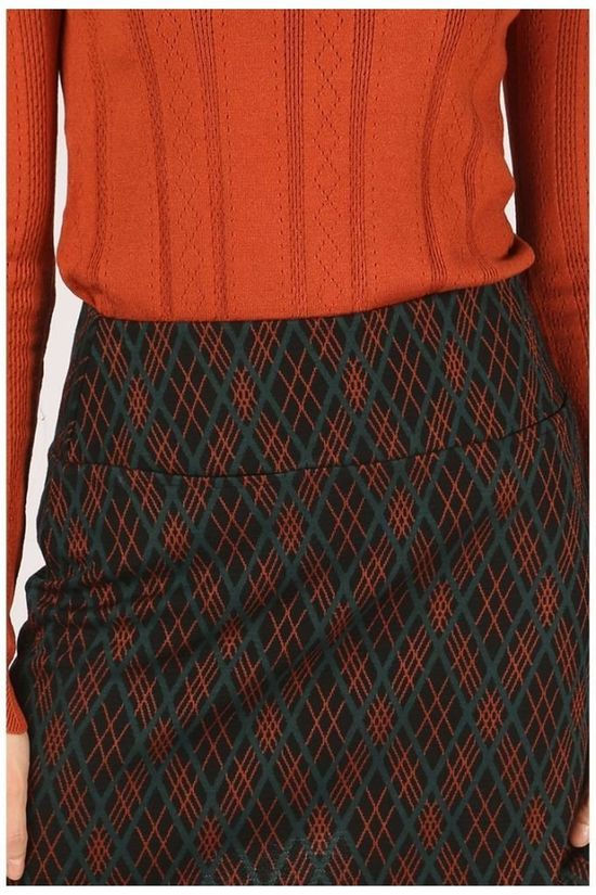 King Louie Jupe Olivia Argyle Black/Rust