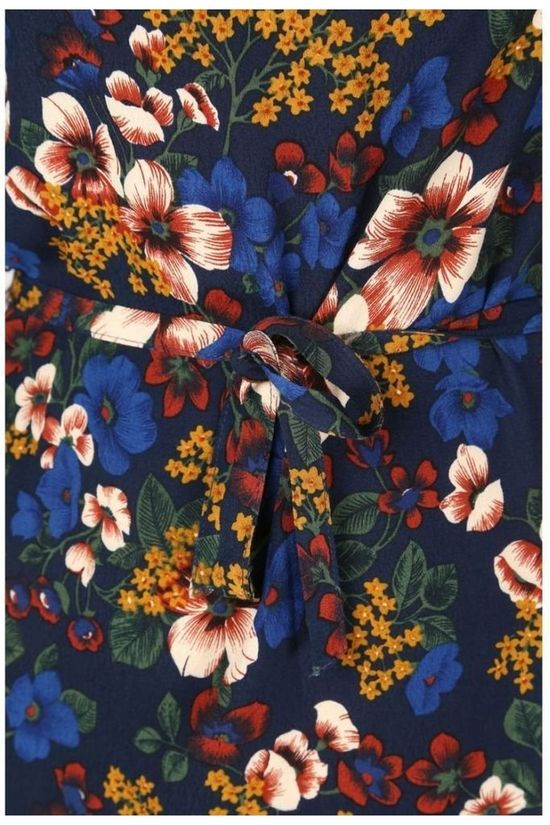 King Louie Jurk Biba Navy Blue/Ass. Flower