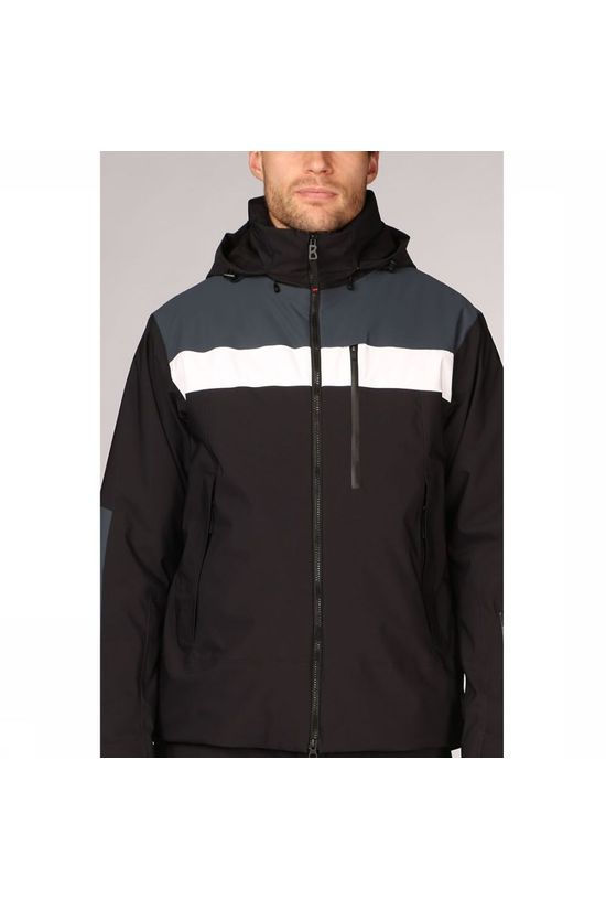 Fire + Ice Manteau Damian Black/Navy Blue