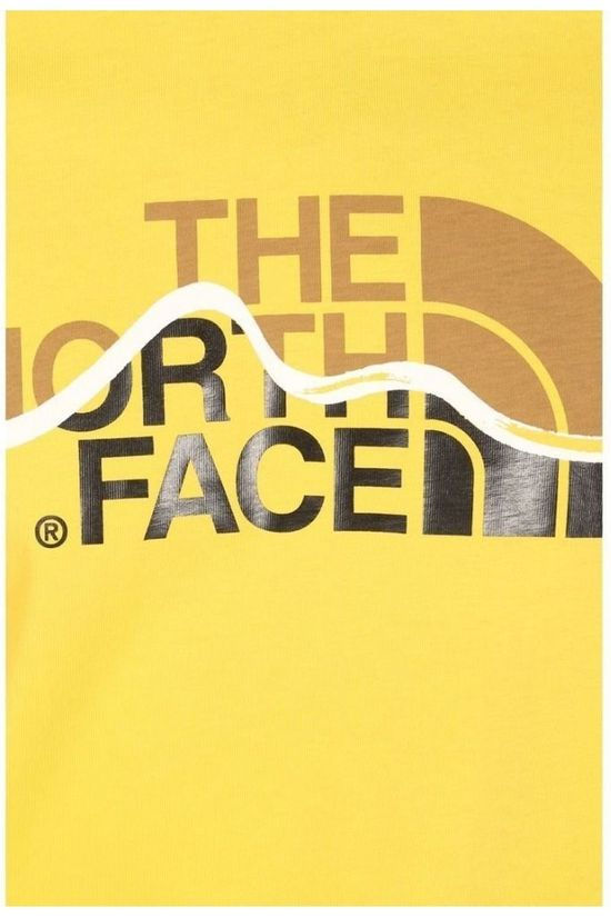 The North Face T-Shirt Mountain Line Heather Grey yellow