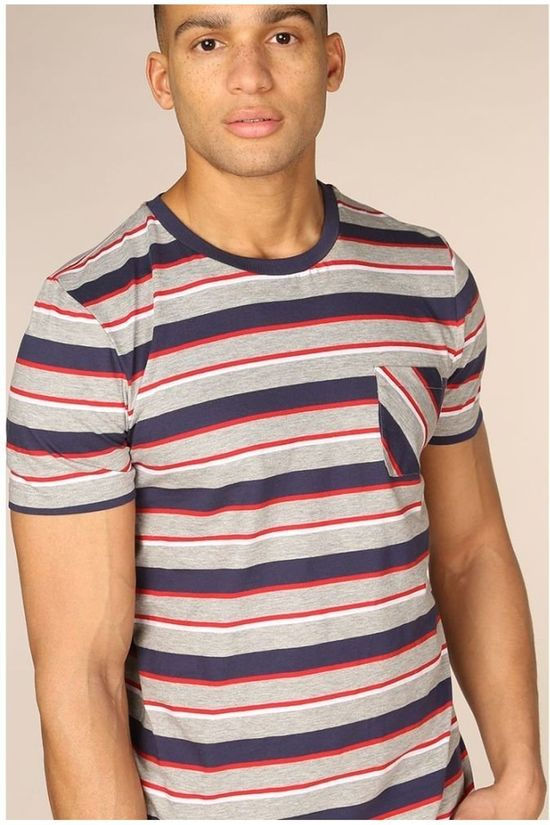 Antwrp T-Shirt 2001-Bts008 Light Grey Marle/Dark Blue