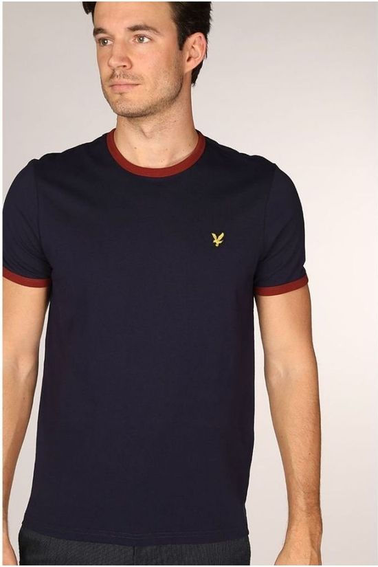 Lyle & Scott T-Shirt 2001-Ts705V Dark Blue/Bordeaux / Maroon