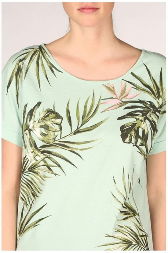 Jack Wolfskin T-Shirt Tropical Leaf T Light Green/Ass. Flower