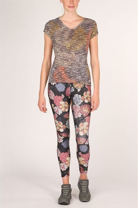 Royal Robbins T-Shirt Featherweight Dark Grey/Ass. Flower