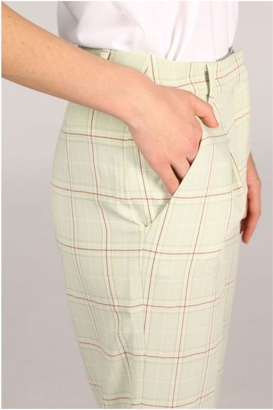 FRNCH Broek Pepa Light Green/Bordeaux / Maroon