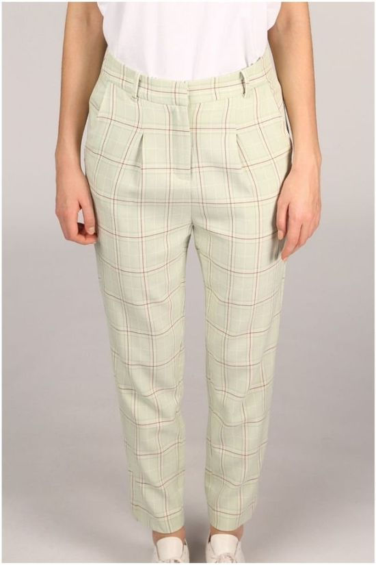 FRNCH Broek Pepa Light Green/Bordeaux / Maroon