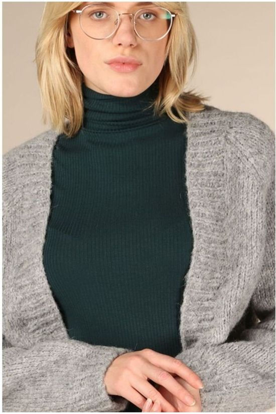 Nosho Cardigan Kort Light Grey Marle
