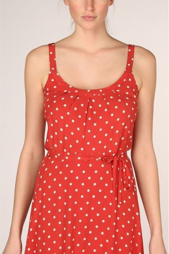 King Louie Robe Allison Maxi Pablo mid red/white