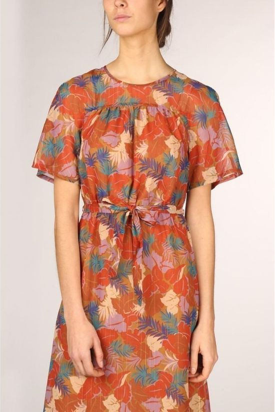 King Louie Robe Pia Amuse Voile Rust/Ass. Flower