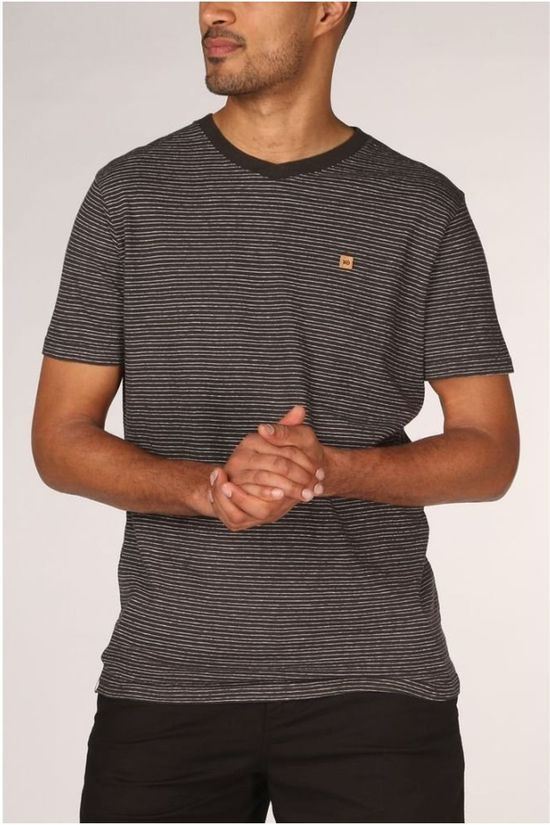 Tentree T-Shirt Hemp V-Neck Black/White