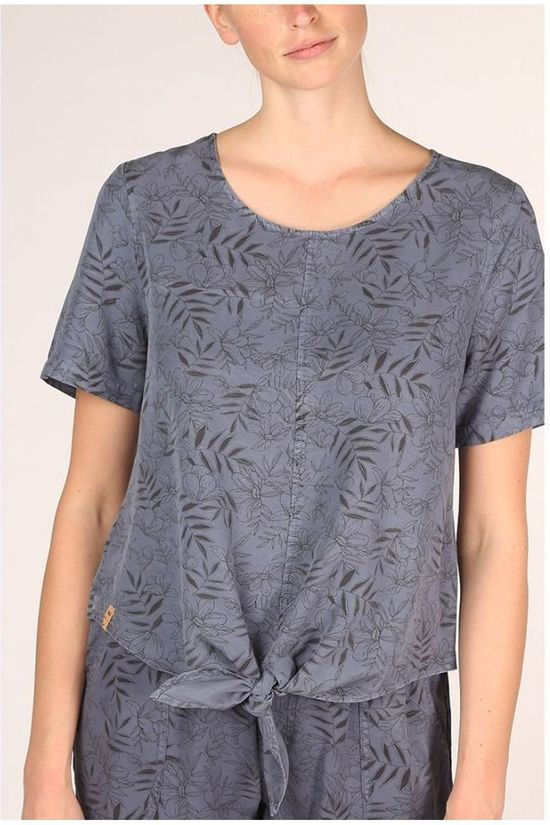 Tentree Hemd Roche Dark Blue/Ass. Flower