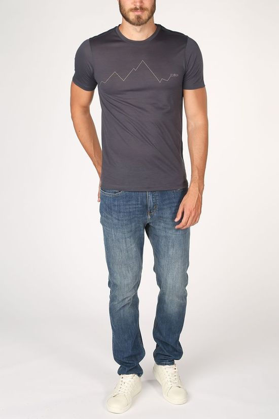 CMP T-Shirt Men Alps Heart Merino mid grey