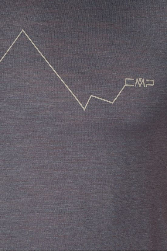 CMP T-Shirt Men Alps Heart Merino mid grey