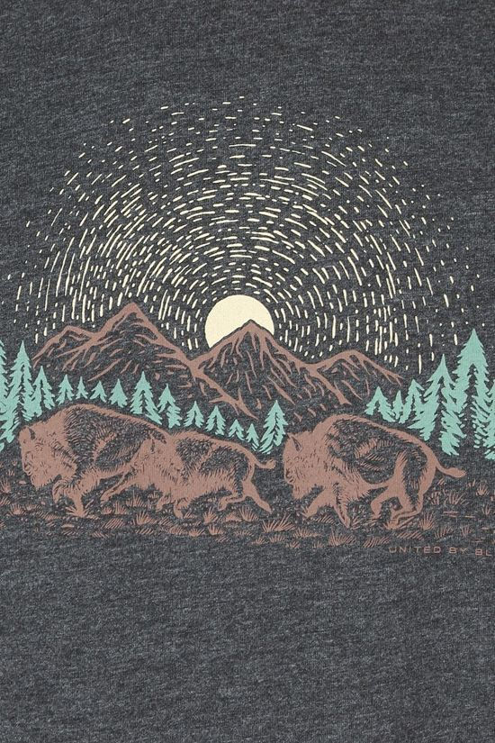 United by Blue T-Shirt 55/45 Herd Horizon dark grey