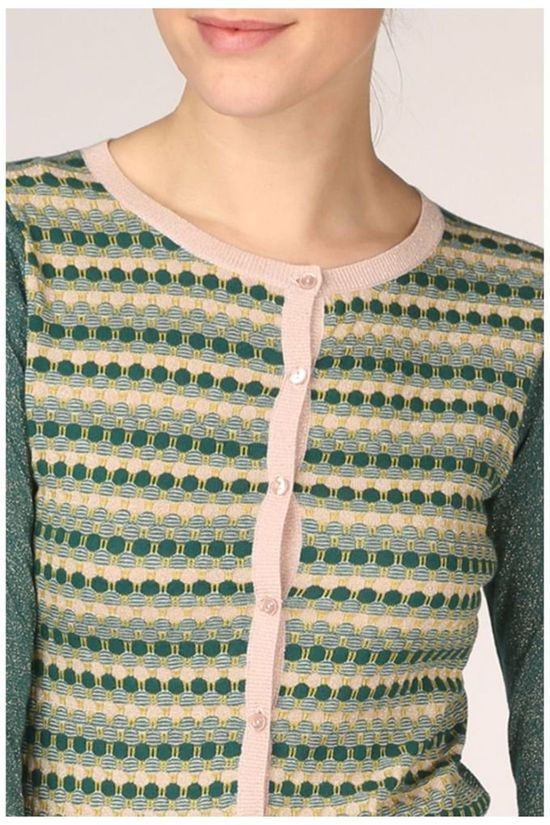 King Louie Cardigan Roundneck Lago light pink/light green