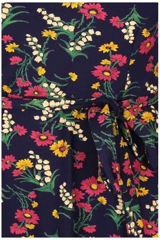 King Louie Robe Betty Valley Navy Blue/Ass. Flower