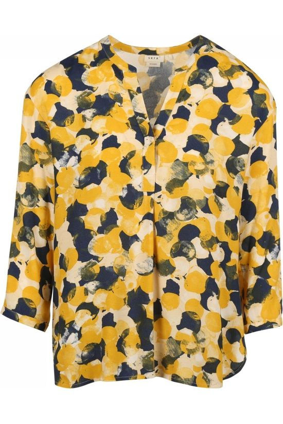 SKFK Blouse Wsh00312 yellow/dark blue