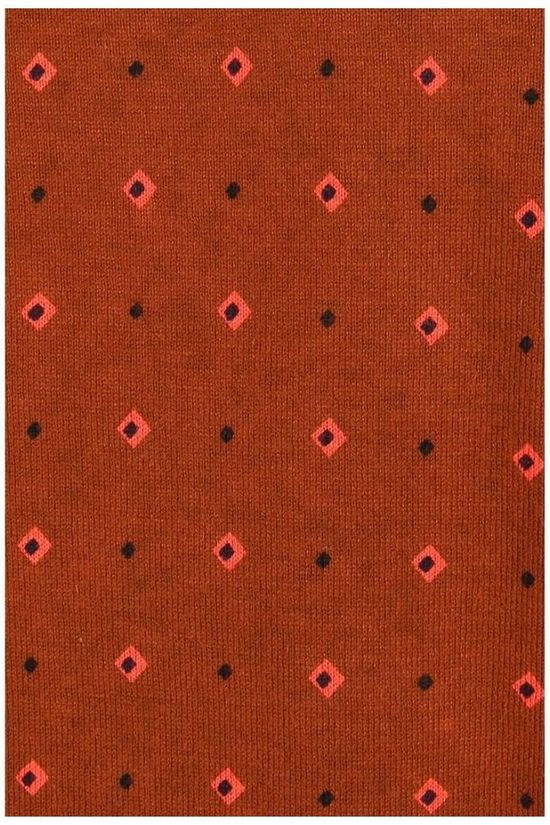 Scotch & Soda Pull Classic All-Over Printed Cotton Crewneck Pull Rust/Ass. Geometric