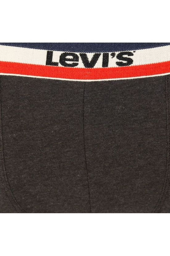 Levi's Ondergoed Sprtswr Logo Boxer Blue 2 pack Dark Grey Marle/Mid Red