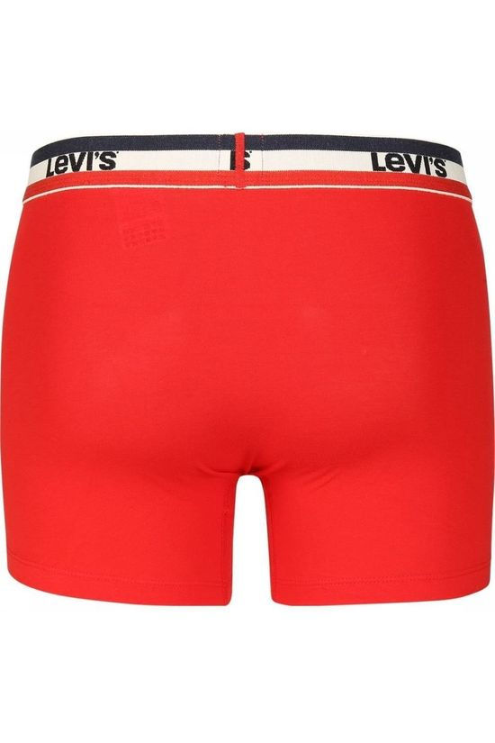 Levi's Ondergoed Sprtswr Logo Boxer Blue 2 pack Dark Grey Marle/Mid Red