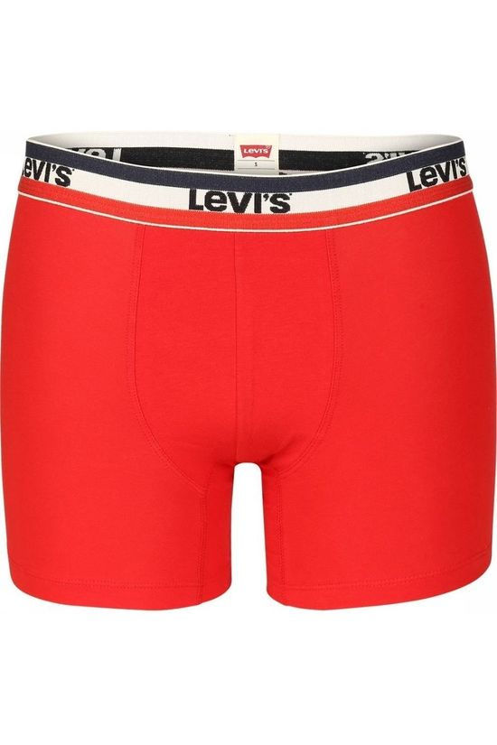 Levi's Ondergoed Sprtswr Logo Boxer Blue 2 pack Dark Grey Marle/Mid Red