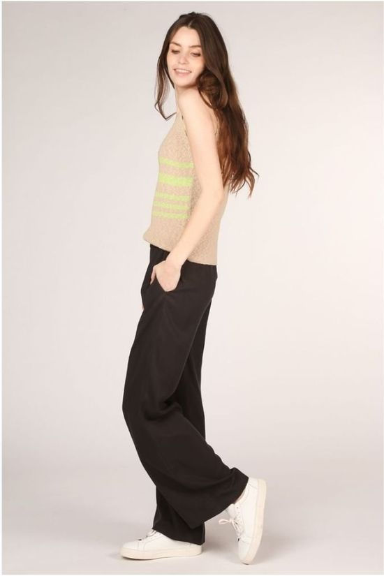 Nosho T-Shirt Top Lore Sand Brown/Lime Green