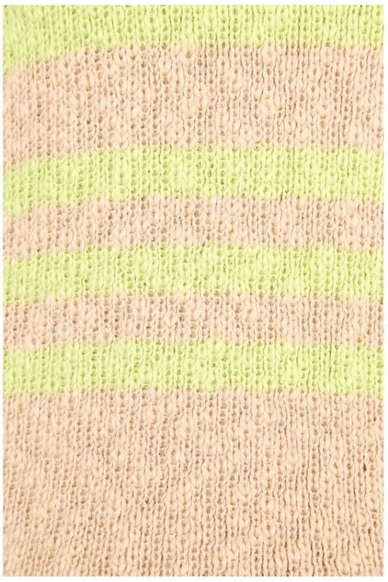 Nosho T-Shirt Top Lore Sand Brown/Lime Green